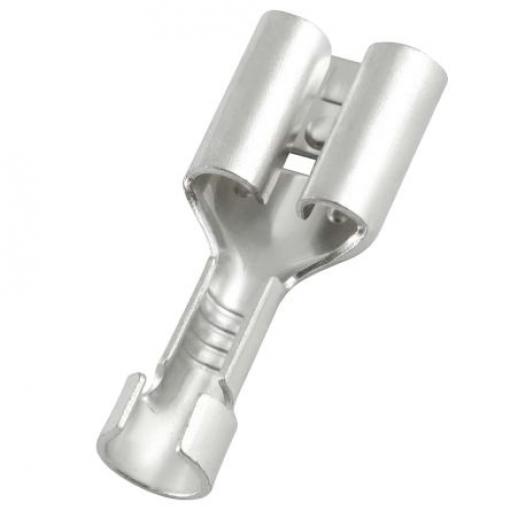 RS PRO Zásuvný konektor, řada: RS PRO Neizolované, 0.8 x 6.35 mm, Stříbrná Vnitřní, celková délka: 19.2 mm, min. AWG: 22
