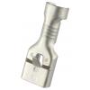 RS PRO Zásuvný konektor, řada: RS PRO Neizolované, 0.8 x 6.35 mm, Stříbrná Vnitřní, celková délka: 19.2 mm, min. AWG: 12