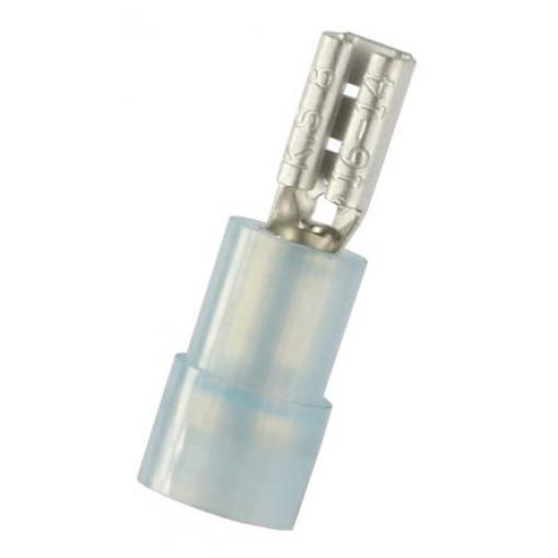 RS PRO Zásuvný konektor, řada: RS PRO Izolované, 0.8 x 2.8 mm, Modrá Vnitřní, celková délka: 19.6 mm, izolační: Nylon,