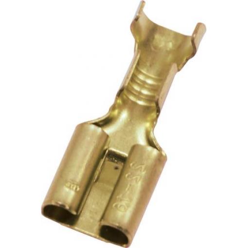 RS PRO Zásuvný konektor, řada: RS PRO Neizolované, 6.35 x 0.8 mm, Zlatá Vnitřní, celková délka: 19 mm, min. AWG: 22 AWG,