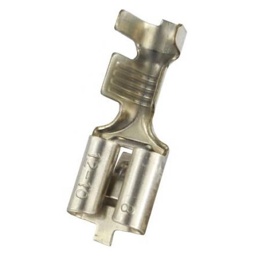 RS PRO Zásuvný konektor, řada: RS PRO Neizolované, 6.35 x 0.8 mm, Stříbrná Vnitřní, celková délka: 19.5 mm, min. AWG: 12