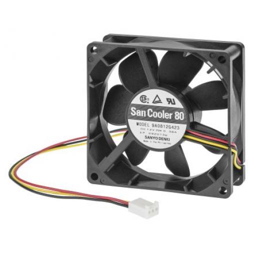 Axiální ventilátor DC, 80 x 80 x 25mm, průtok vzduchu: 53cfm 5.04W 24 V DC
