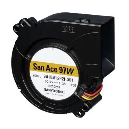Sanyo Denki Odstředivý ventilátor, řada: 9W1B Odstředivý, průtok vzduchu: 38.5 cfm 24V dc DC 33 mm
