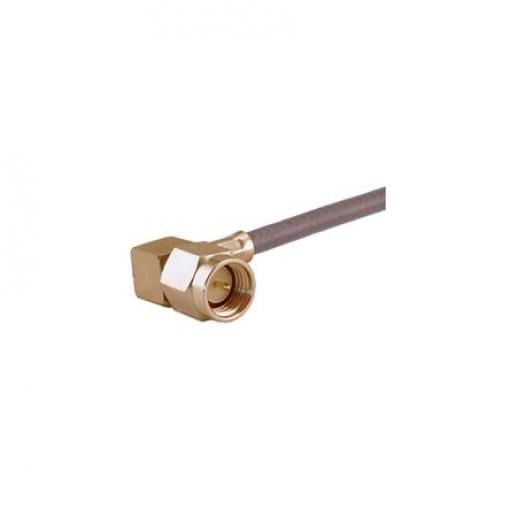 Huber+Suhner Koaxiální konektor, řada: 16_SMA-50-2-106/111_NE Vnější, 50 Ω, orientace těla: Pravý úhel, Kabel Konektor