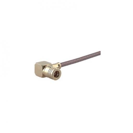 Huber+Suhner Koaxiální konektor, řada: 16_SMB-50-2-51/111_NE Vnější, 50 Ω, orientace těla: Pravý úhel, Kabel Konektor