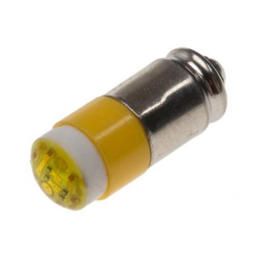 RS PRO Kontrolka barva světla Žlutá, objímka žárovky: Miniaturní drážka vícečipový, průměr: 6 mm, 24 V ac/dc