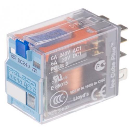 Releco Výkonové relé DPDT Montáž na plošný spoj 6 A 24 V dc C7