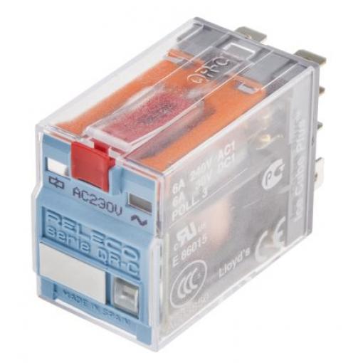 Releco Výkonové relé DPDT Montáž na plošný spoj 6 A 230 V ac C7