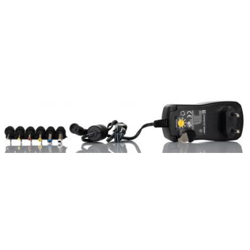RS PRO Adaptér AC/DC, výstup: 12V ac, 3 V ac, 4.5 V ac, 5 V ac, 6 V ac, 7.5 V ac, 9 V ac, počet výstupů: 7 Zaměnitelné