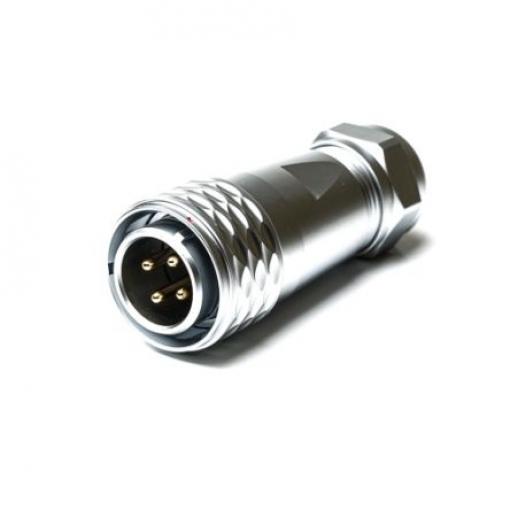 Kulatý konektor, počet kontaktů: 4, Kabel, velikost: M20 RS PRO, pohlaví kontaktu: Vnější, orientace těla: Rovný
