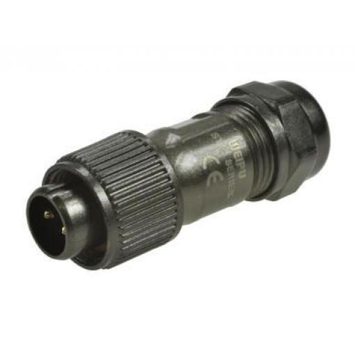 Kulatý konektor, počet kontaktů: 2, Kabel RS PRO, pohlaví kontaktu: Vnější, orientace těla: Rovný Zástrčka, řada: ST12