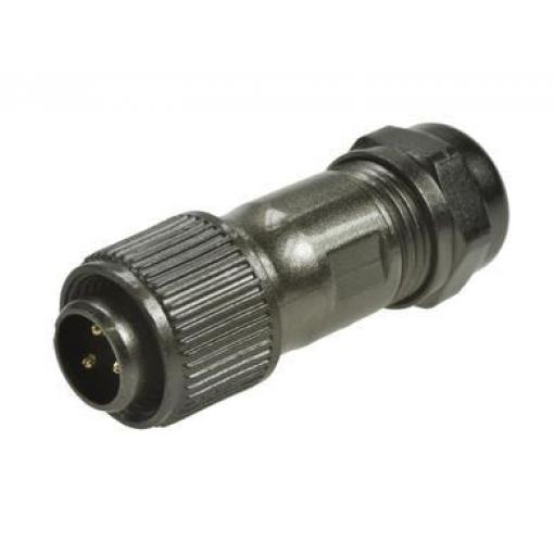 Kulatý konektor, počet kontaktů: 3, Kabel RS PRO, pohlaví kontaktu: Vnější, orientace těla: Rovný Zástrčka, řada: ST12