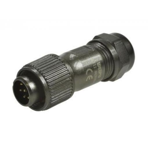 Kulatý konektor, počet kontaktů: 7, Kabel RS PRO, pohlaví kontaktu: Vnější, orientace těla: Rovný Zástrčka, řada: ST12