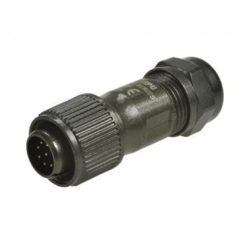 Kulatý konektor, počet kontaktů: 9, Kabel RS PRO, pohlaví kontaktu: Vnější, orientace těla: Rovný Zástrčka, řada: ST12