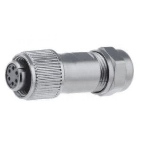 Kulatý konektor, počet kontaktů: 6, Kabel RS PRO, pohlaví kontaktu: Vnitřní, orientace těla: Rovný Zástrčka, řada: ST12,