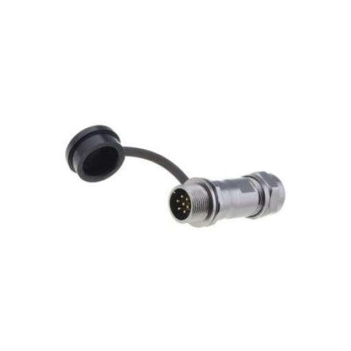 Kulatý konektor, počet kontaktů: 7, Kabel RS PRO, pohlaví kontaktu: Vnější, orientace těla: Rovný Zásuvka, řada: ST12,