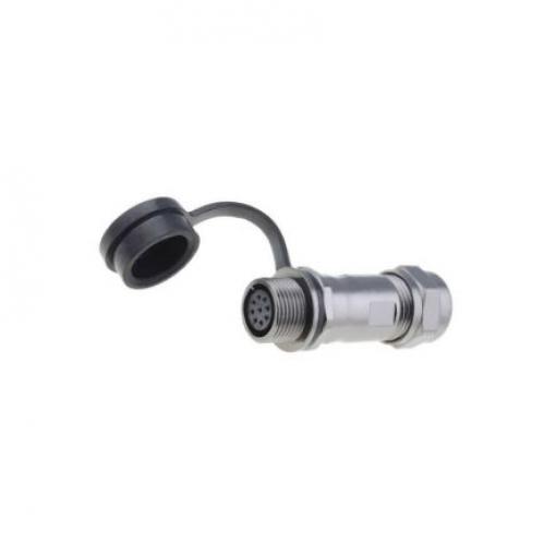 Kulatý konektor, počet kontaktů: 9, Kabel RS PRO, pohlaví kontaktu: Vnitřní, orientace těla: Rovný Zásuvka, řada: ST12