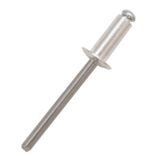 RS PRO Nýt, Hliník, délka nýtu: 12 mm, Obyčejný Ocel Slepý, průměr nýtu: 4 mm