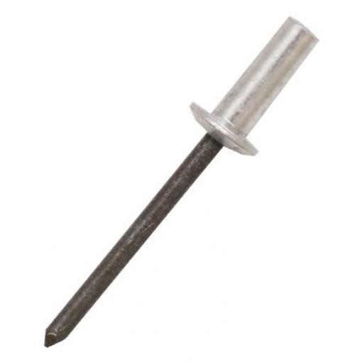 RS PRO Nýt, Hliník, délka nýtu: 12.5 mm, Obyčejný Ocel Slepý, průměr nýtu: 4.8 mm