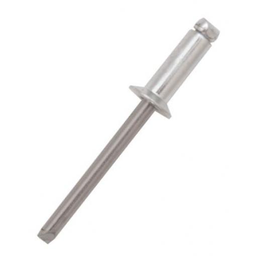 RS PRO Nýt, Hliník, délka nýtu: 8 mm, Obyčejný Ocel Slepý, průměr nýtu: 2.4 mm