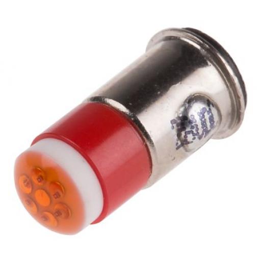 LED indikátor barva světla Červená, objímka žárovky: Miniaturní příruba vícečipový, průměr: 6mm, 28V dc