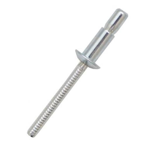 RS PRO Nýt, Ocel, délka nýtu: 10.5 mm, Obyčejný Ocel Slepý, průměr nýtu: 4.8 mm