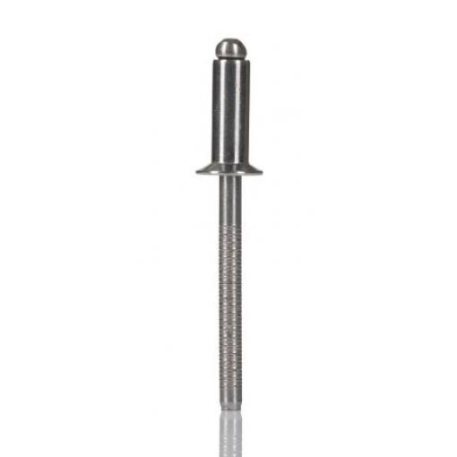 RS PRO Nýt, Nerezová ocel, délka nýtu: 8 mm, Obyčejný Nerezová ocel Slepý, průměr nýtu: 4 mm