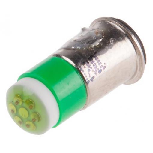 Žárovka indikátoru barva světla Zelená, objímka žárovky: Miniaturní příruba vícečipový, průměr: 6mm, 12V dc