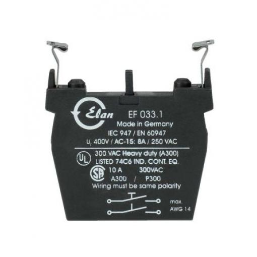 Schmersal Blok kontaktů, řada: EF033.1 Blok kontaktů 2 NO 230V ac Šroub