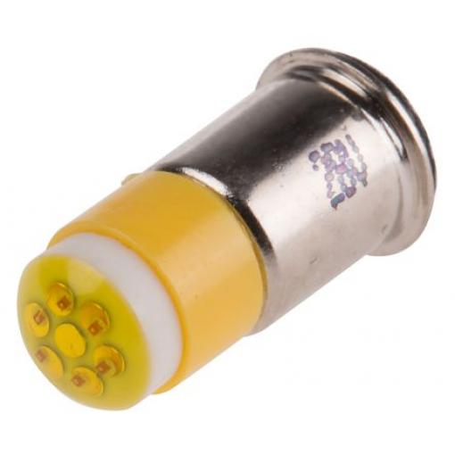 Žárovka indikátoru barva světla Žlutá, objímka žárovky: Miniaturní příruba vícečipový, průměr: 6mm, 28V dc
