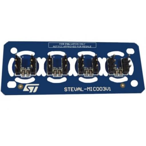 Vyhodnocovací deska STEVAL-MIC003V1 Microphone Coupon board je deska založená na digitálním MEMS systému IMP34DT05