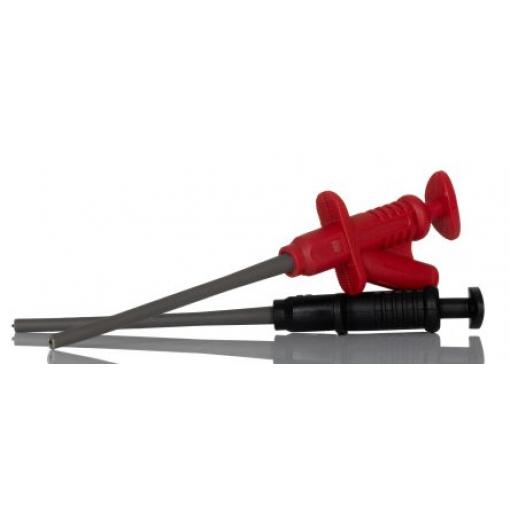 RS PRO Krokosvorka, 0.5 mm, velikost zásuvky: 4 mm, Černá, Červená 5A, 1000 V, délka: 160 mm, Nylon, materiál kontaktu: