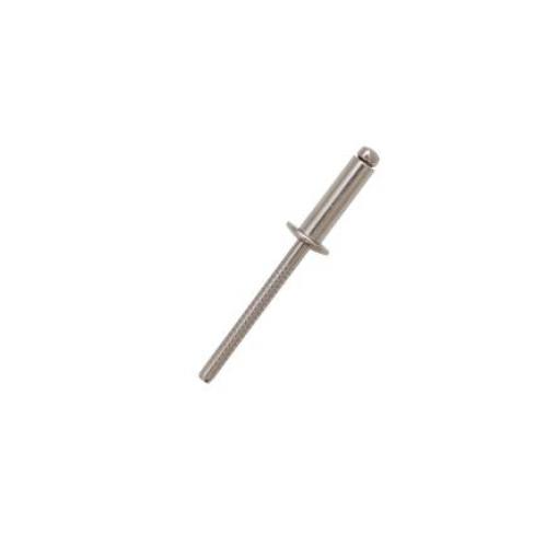 RS PRO Nýt, Nerezová ocel, délka nýtu: 13 mm, Obyčejný Nerezová ocel Slepý, průměr nýtu: 4 mm