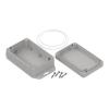 RS PRO Pouzdro IP65 Nestíněný barva Světle šedá barva Světle šedá ABS 121.4 mm 45.2 mm 81.6 mm Silikon