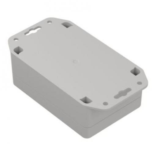 RS PRO Pouzdro IP65 Nestíněný barva Světle šedá barva Světle šedá ABS 121.4 mm 45.2 mm 81.6 mm Silikon
