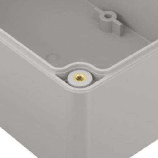 RS PRO Pouzdro IP65 Nestíněný barva Světle šedá barva Světle šedá Polykarbonát 120 mm 60.2 mm 80 mm Silikon