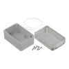 RS PRO Pouzdro IP65 Nestíněný barva Světle šedá barva Průhledné ABS, Polykarbonát 120 mm 75.2 mm 80 mm Silikon
