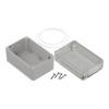 RS PRO Pouzdro IP65 Nestíněný barva Světle šedá barva Průhledné Polykarbonát 120 mm 75.2 mm 80 mm Silikon