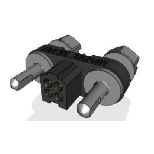 Amphenol Socapex Konektor PCB, řada: MHDAS, Deska-deska, počet kontaktů: 4, počet řad: 2, rozteč: 1.27 mm, orientace