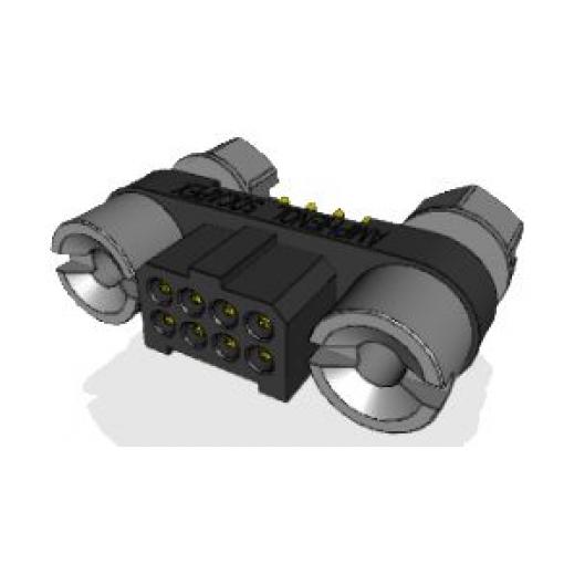 Amphenol Socapex Konektor PCB, řada: MHDAS, Deska-deska, počet kontaktů: 8, počet řad: 2, rozteč: 1.27 mm, orientace