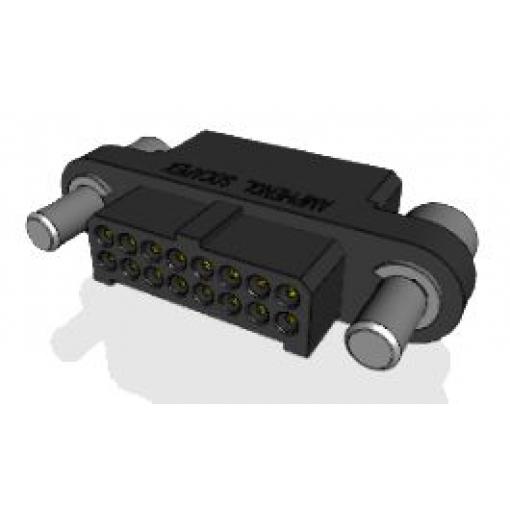 Amphenol Socapex Konektor PCB, řada: MHDAS, Deska-deska, počet kontaktů: 16, počet řad: 2, rozteč: 1.27 mm, orientace