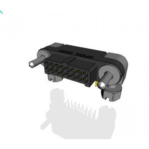 Amphenol Socapex Konektor PCB, řada: MHDAS, Deska-deska, počet kontaktů: 16, počet řad: 2, rozteč: 1.27 mm, orientace