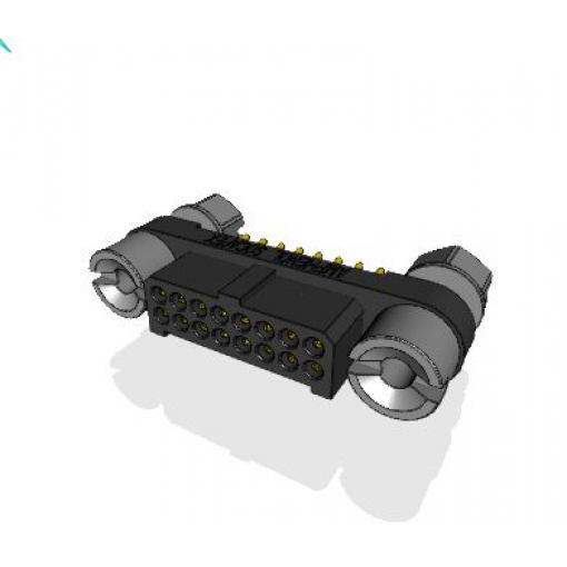 Amphenol Socapex Konektor PCB, řada: MHDAS, Deska-deska, počet kontaktů: 16, počet řad: 2, rozteč: 1.27 mm, orientace