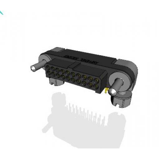 Amphenol Socapex Konektor PCB, řada: MHDAS, Deska-deska, počet kontaktů: 20, počet řad: 2, rozteč: 1.27 mm, orientace