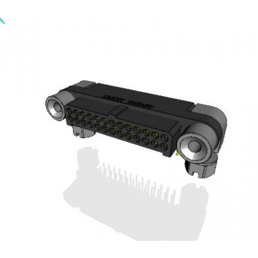 Amphenol Socapex Konektor PCB, řada: MHDAS, Deska-deska, počet kontaktů: 26, počet řad: 2, rozteč: 1.27 mm, orientace