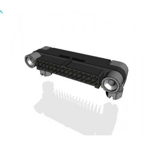 Amphenol Socapex Konektor PCB, řada: MHDAS, Deska-deska, počet kontaktů: 30, počet řad: 2, rozteč: 1.27 mm, orientace