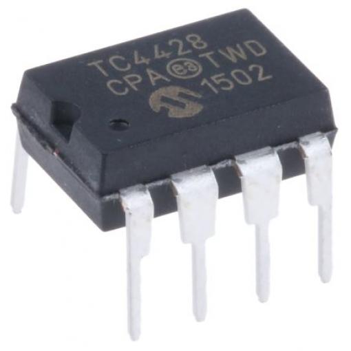 Microchip MOSFET TC4428CPA MOSFET 2 1.5 A, počet kolíků: 8 kolíkový 22 V, PDIP