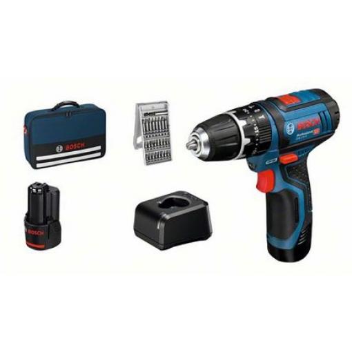 Vrtačka/šroubovák Bezdrátové, typ sklíčidla: Auto-Lock, řada: GSB, 2 Ah Bosch 7 mm 30 Nm