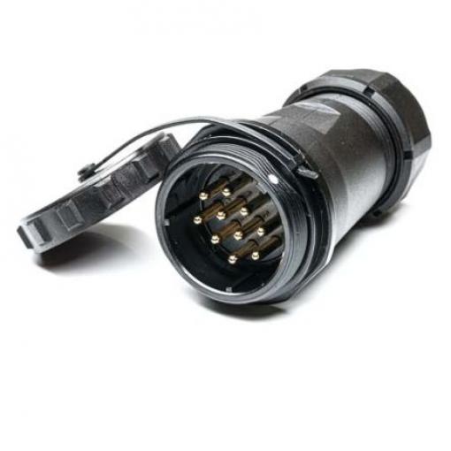 Kulatý konektor, počet kontaktů: 10, Kabel RS PRO, pohlaví kontaktu: Vnější, orientace těla: Rovný Zásuvka, řada: SP29
