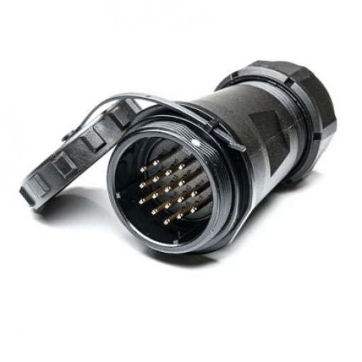 Kulatý konektor, počet kontaktů: 17, Kabel RS PRO, pohlaví kontaktu: Vnější, orientace těla: Rovný Zásuvka, řada: SP29